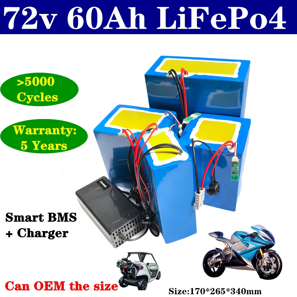 72V 60Ah Lifepo4 Battery Pack - Bateria de lítio 72v 60ah lifepo4