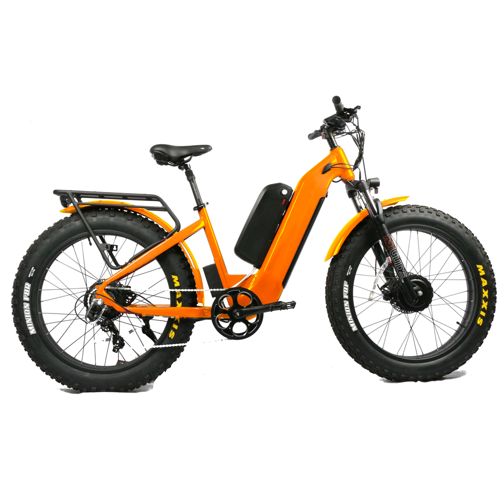Dual Motor Electric Motorcycle Frame - Bicicleta Elétrica de Montanha com Garfo