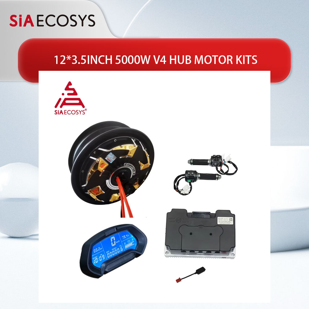 Electric Motorcycle Conversion Kit 72V - Motor qs 12*3.5 polegadas 5000w v4