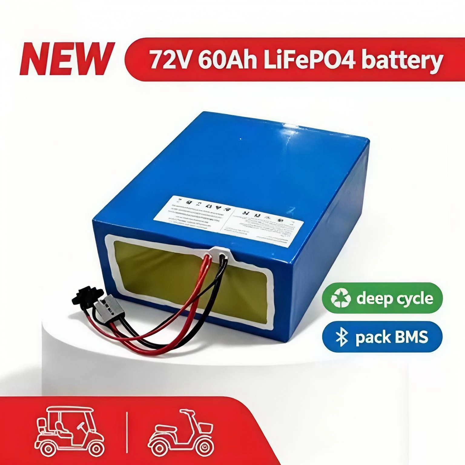 72V 60Ah Lifepo4 Battery Pack - Bateria de lítio 72V 60Ah lifepo4