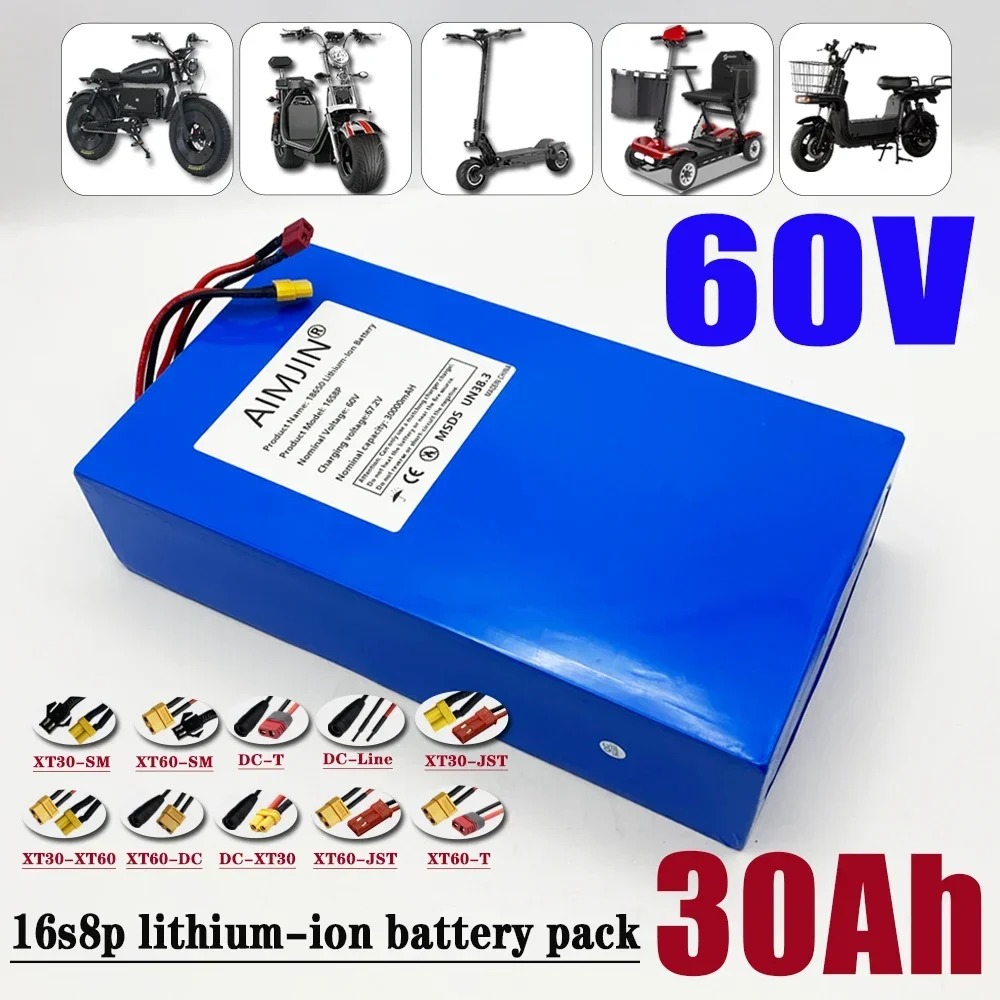 Bateria de lítio nova de alta  - 60V 30Ah Electric Scooter Battery avaliação e preço