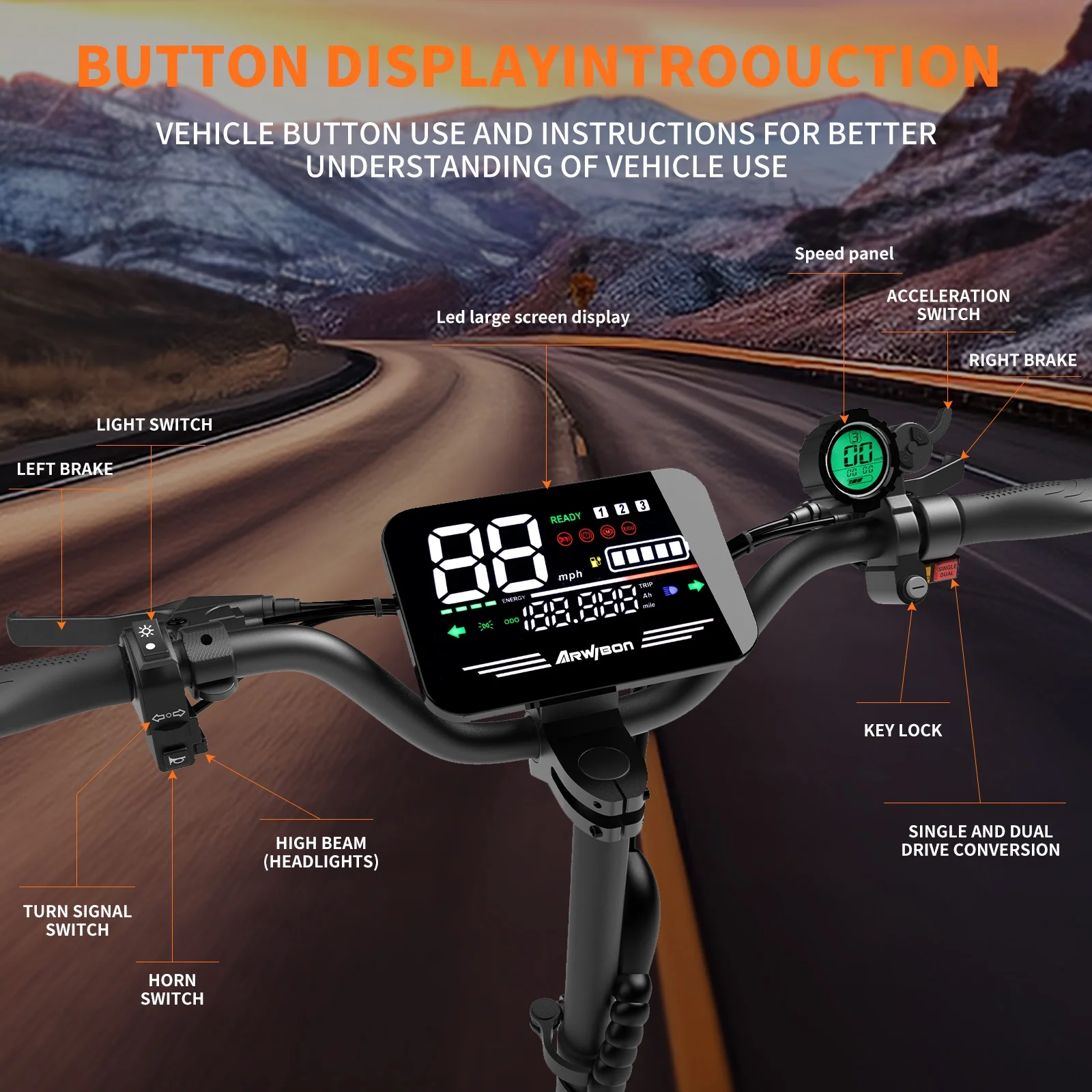 Scooter Elétrico Adulto Arwibo - 60V 5600W Dual Motor Electric Scooter avaliação e preço