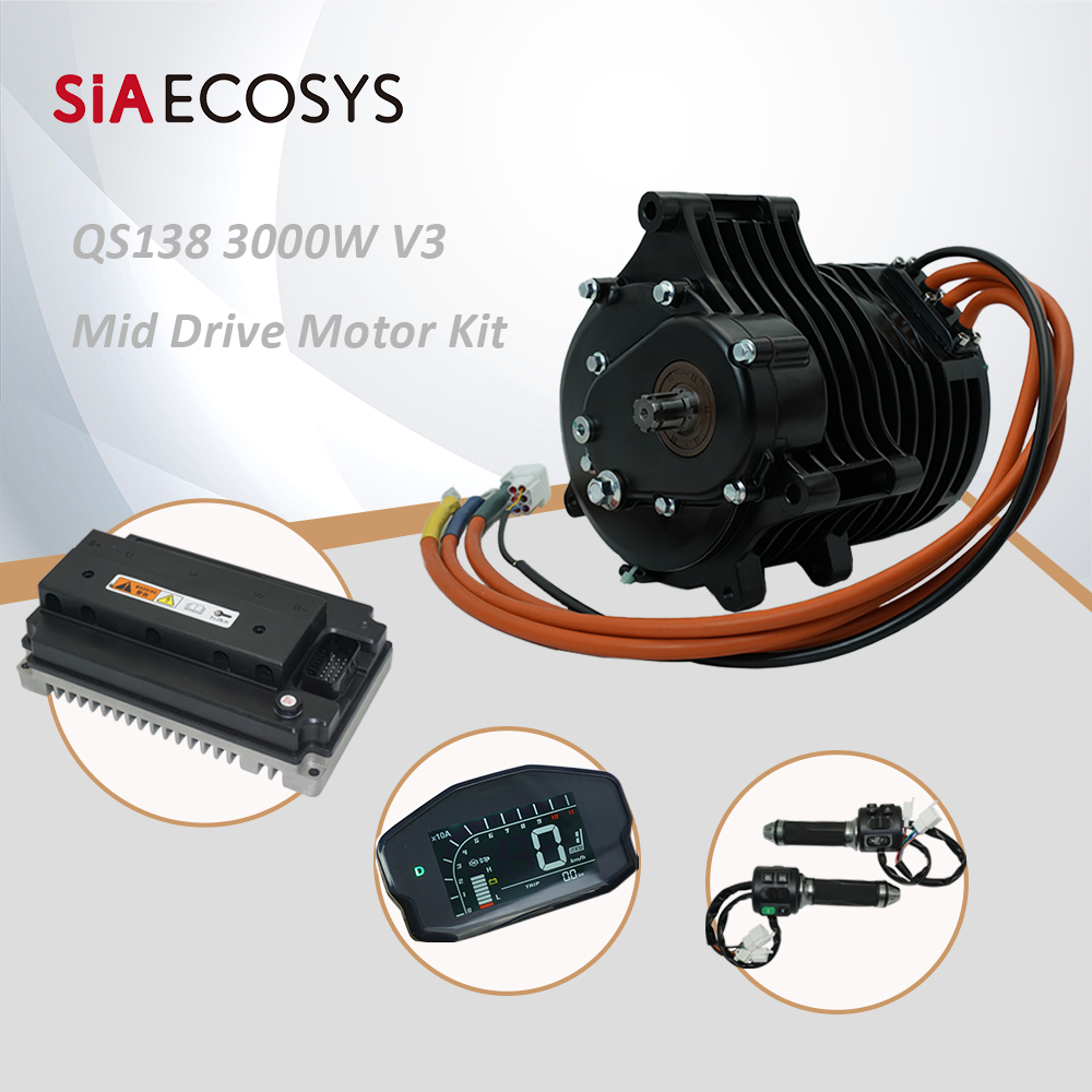 Qsmotor qs138 3000w v3 70h 550 - Mid Drive Motor Kit 72V 3000W avaliação e preço