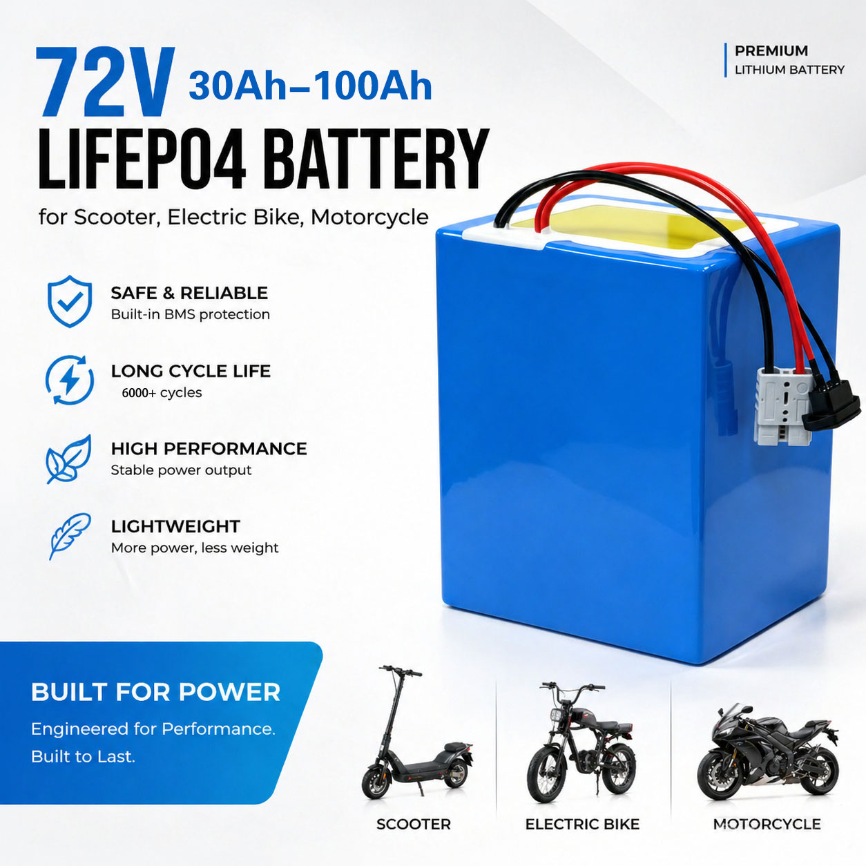 Bateria de Lítio LiFePO4 72V 5 - 72V 60Ah Lifepo4 Battery Pack avaliação e preço