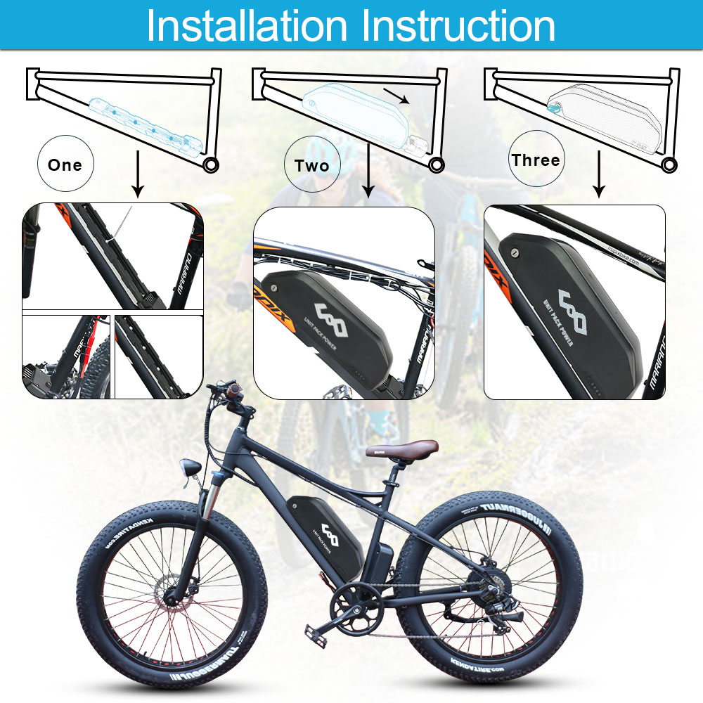 Bateria de E-Bike Downtube 52V - 60V 30Ah Electric Scooter Battery avaliação e preço