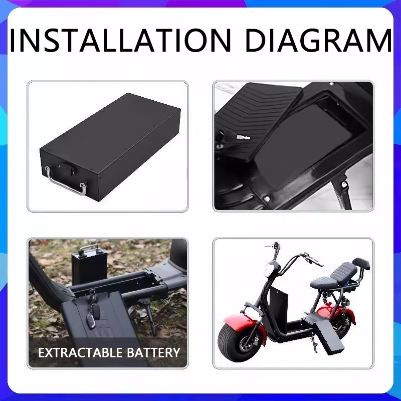 Bateria de lítio 60V 20AH -40A - 60V 30Ah Electric Scooter Battery avaliação e preço